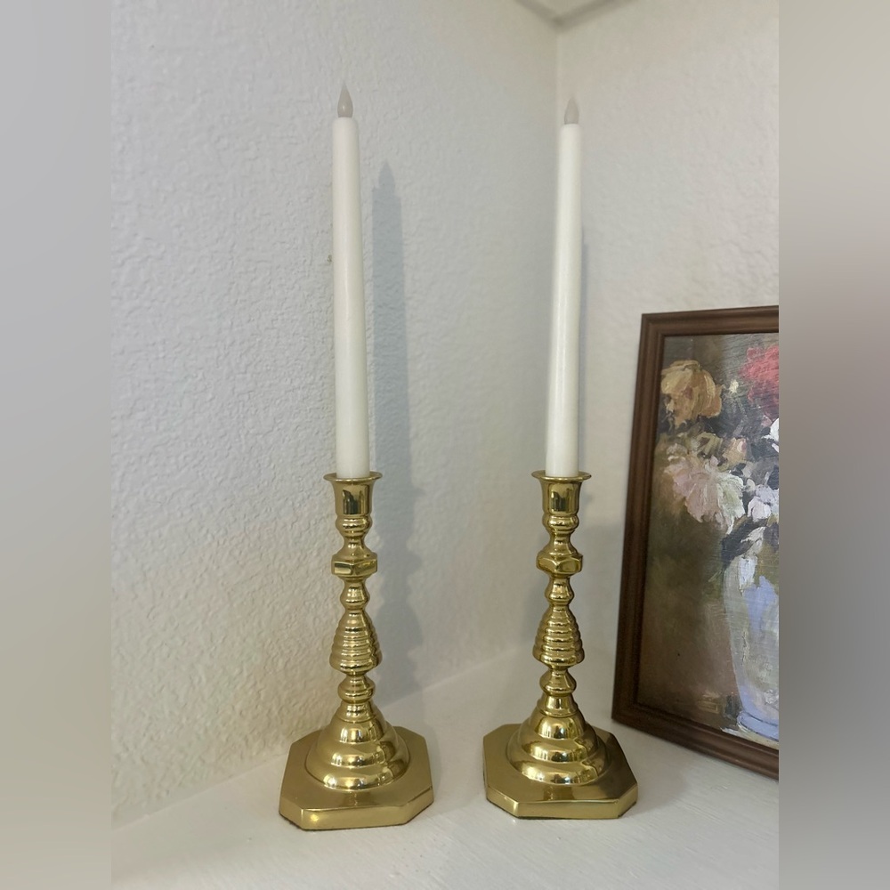 Matching set metal candle holder